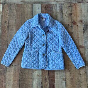 Roper National Barrel Horse Association Womens L Quilted Button Up Jacket Blue